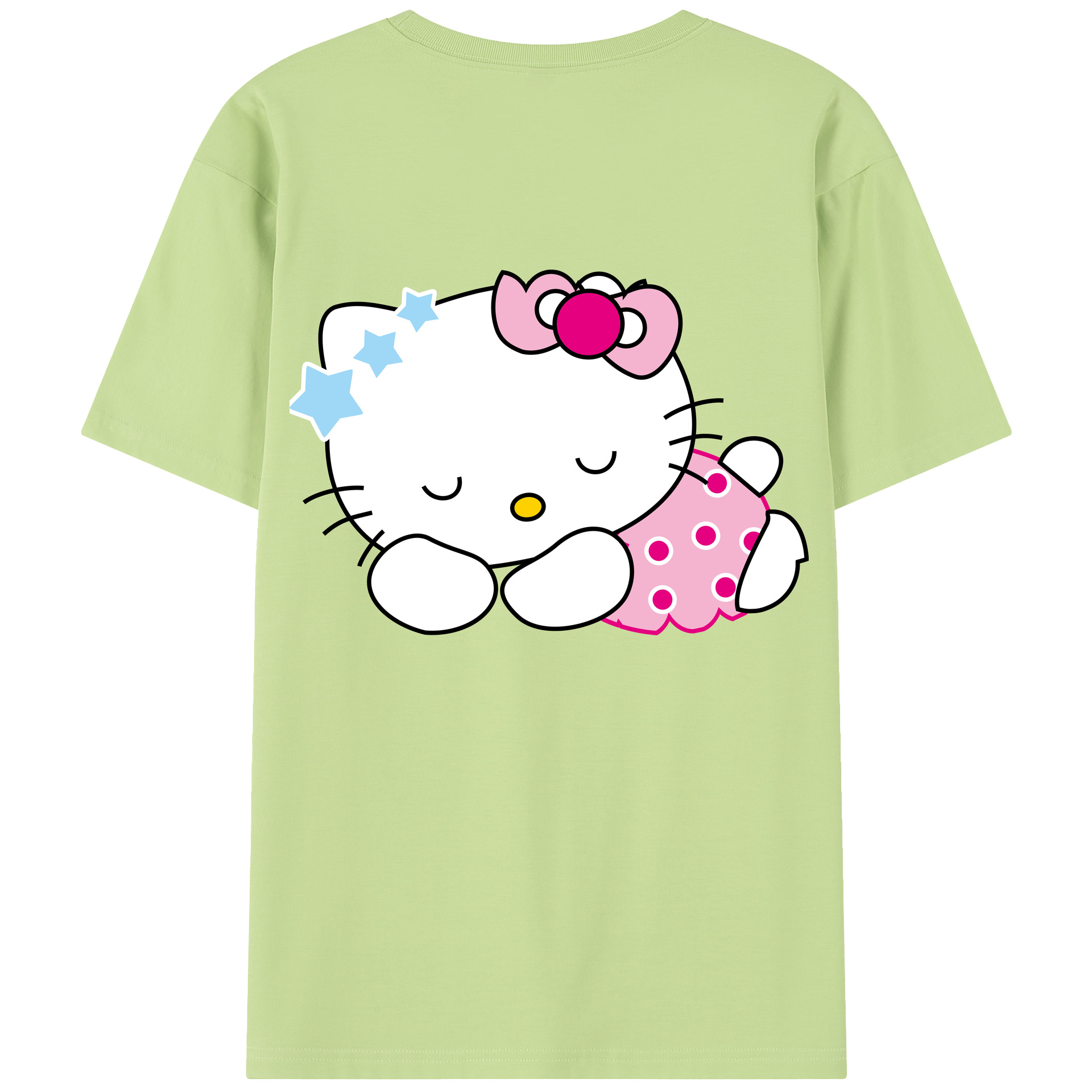 （画像用） Hello Kitty ハローキティ 綿100％半袖Tシャツ（背面プリント）